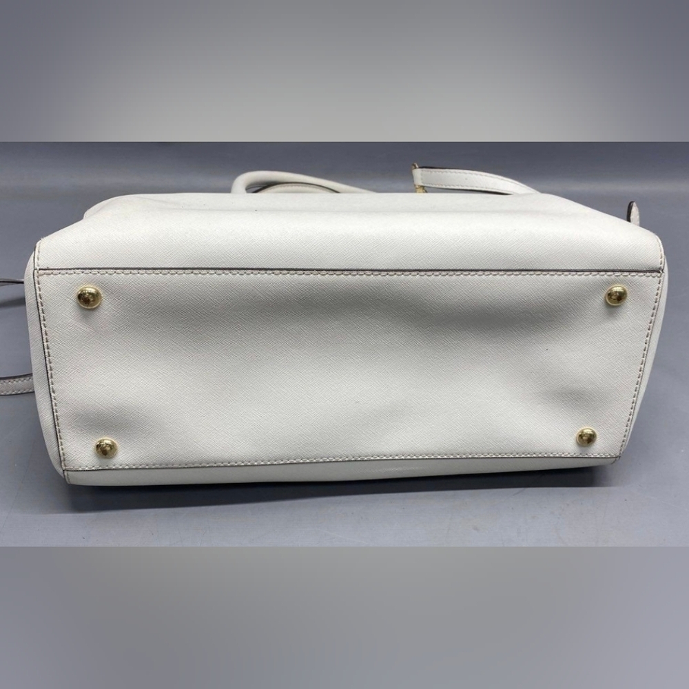 MICHAEL KORS Leather Satchel Handbag White - Picture 5 of 12
